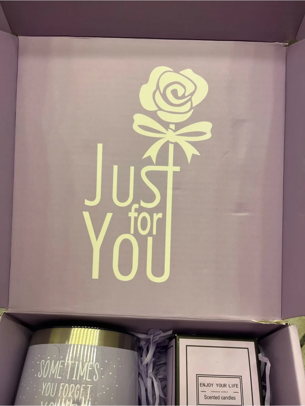 Just For You Lavender Bath Gift Set with Tumbler
